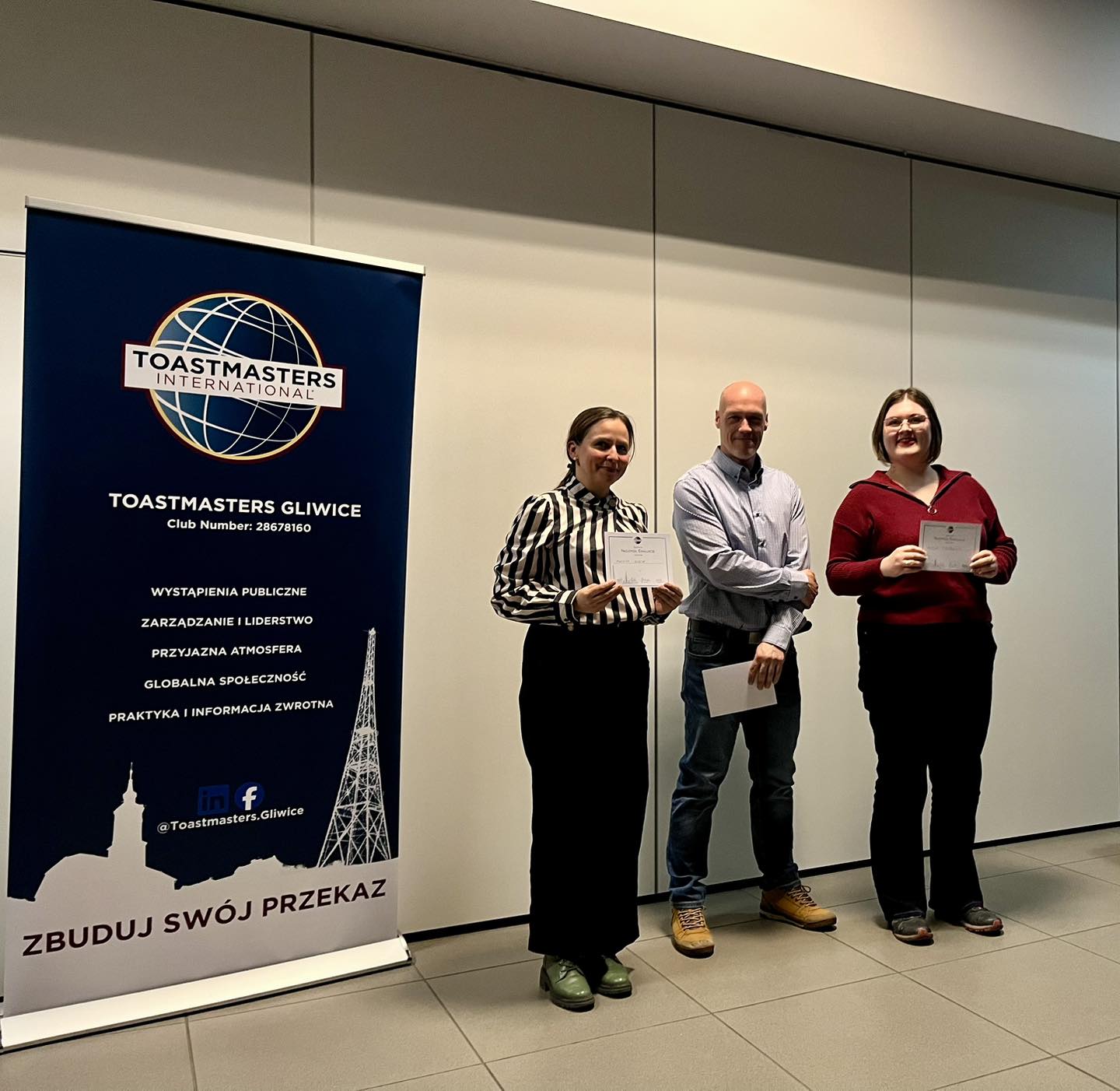 Zdjęcie ze spotkania Toastmasters Gliwice