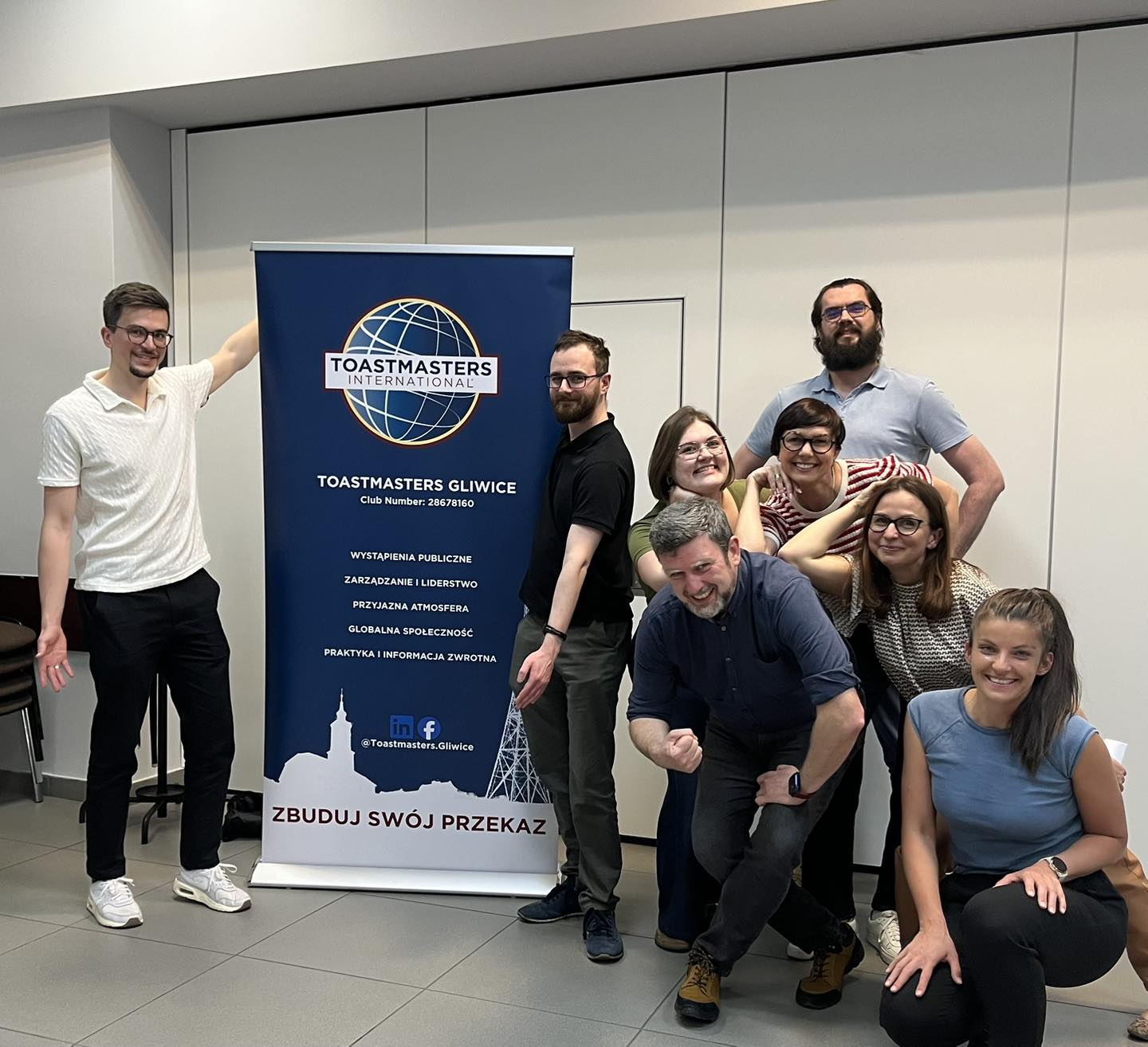 Uczestnicy spotkania Toastmasters Gliwice